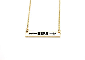 Be Brave Bar Necklace