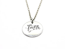 "Have Faith" Engraved Necklace - Left Arrow