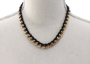Yellow and Navy Blue Necklace