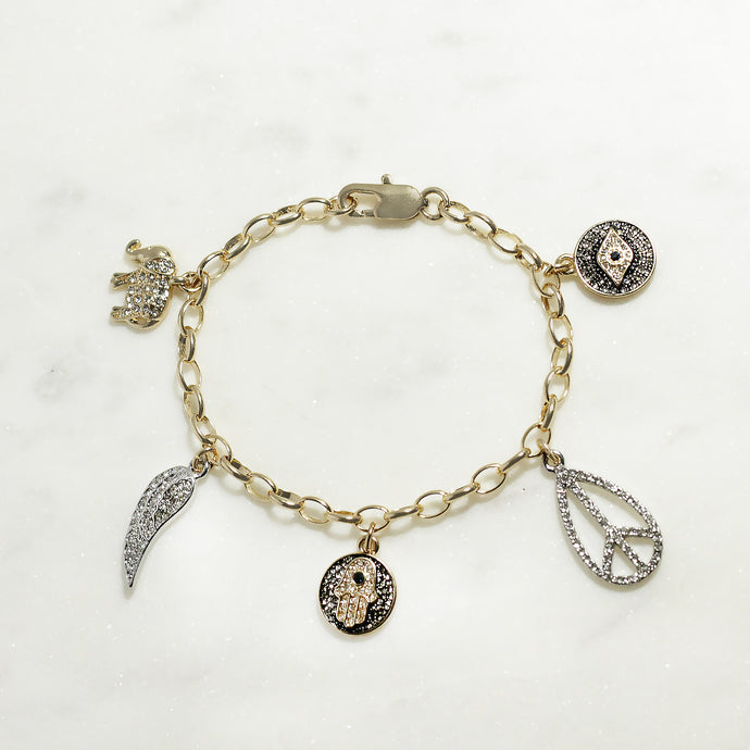 Evil Eye Talisman Charm Bracelet