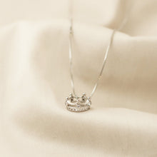 925 Sterling Silver CZ Crown Necklace