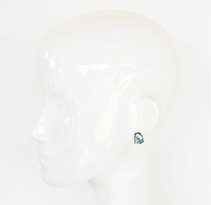 Aqua Shimmer Earrings - Left Arrow