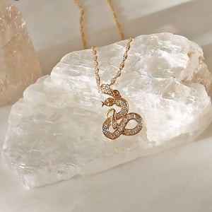 Snake Rhinestone Necklace