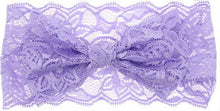 Girls lavender lace stretch headband