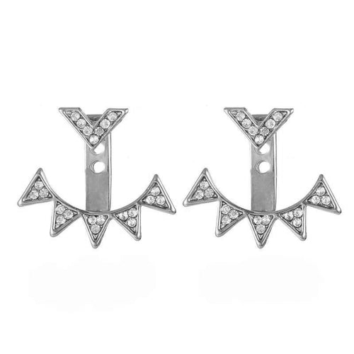Spike Ear Jacket Earrings