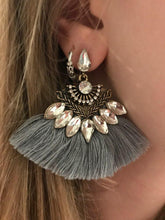 Rhinestone Tassel Earrings