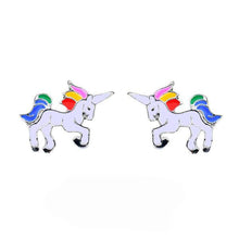 Unicorn Enamel Earrings