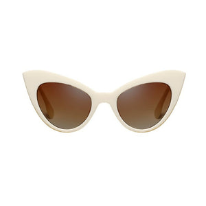 Beige Flare Cat Eye Sunglasses