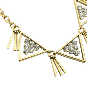 Triangle Rhinestone Necklace