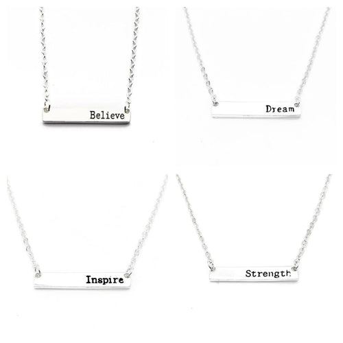 Engraved Motivational Necklace
