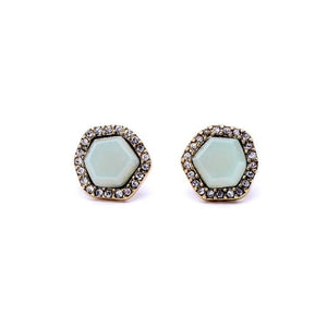 Mint Rhinestone Earrings