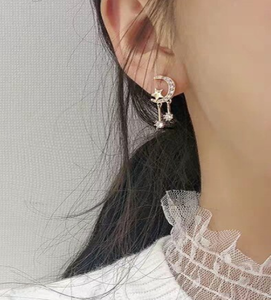 Moon Star Tassel Earrings