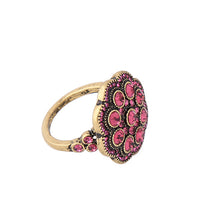 Vintage Floral Rhinestone Ring