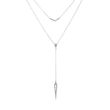 Crystal Spike Necklace - Left Arrow
